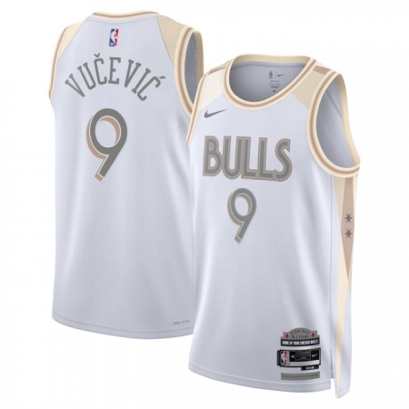 Camiseta Hombre NBA Chicago Bulls Nikola Vucevic 2024-25 Nike City Edition Blanco Swingman